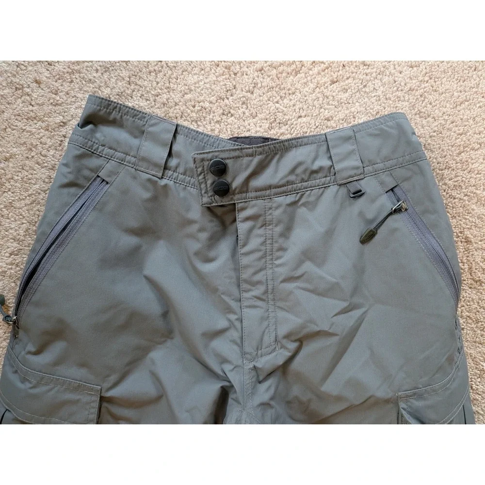 Boys Gray Outdoor Cargo Pants Elastic Waist Hiking Trousers Large